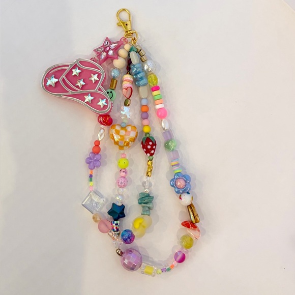 Colorful Beaded Keychain Accessory - Picture 3 of 3